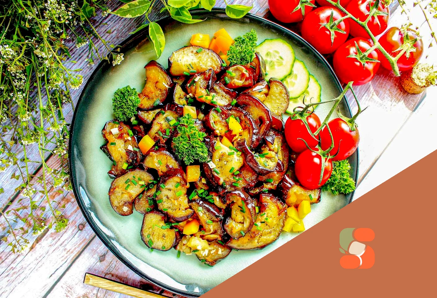 Баклажани смажені з цибулею