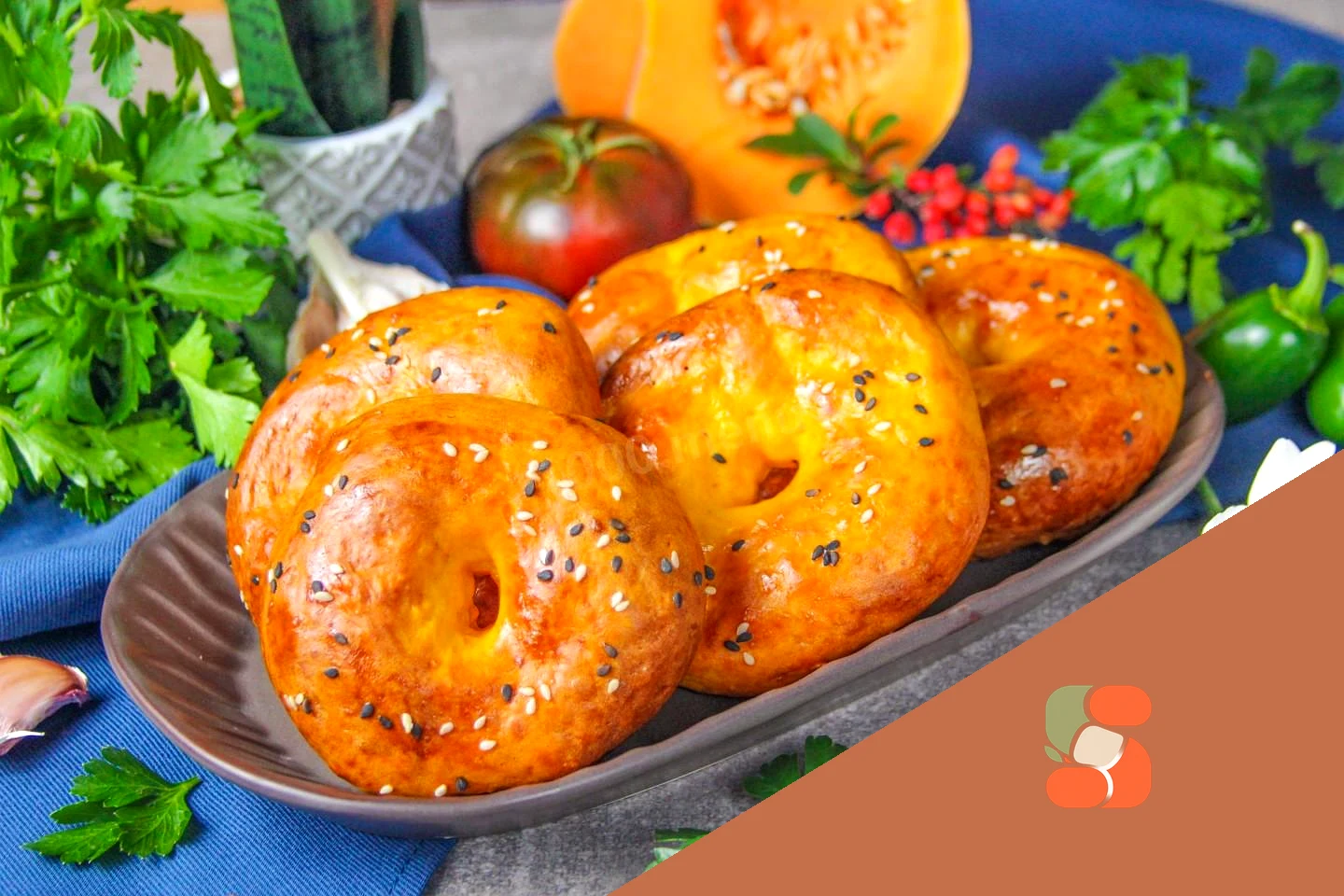 Бейгли пончики з гарбуза з сиром