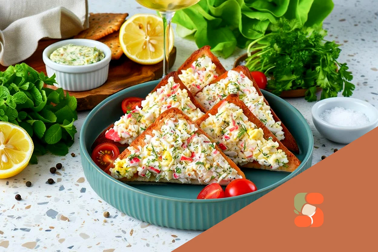 Бутерброди з крабовими паличками та сиром