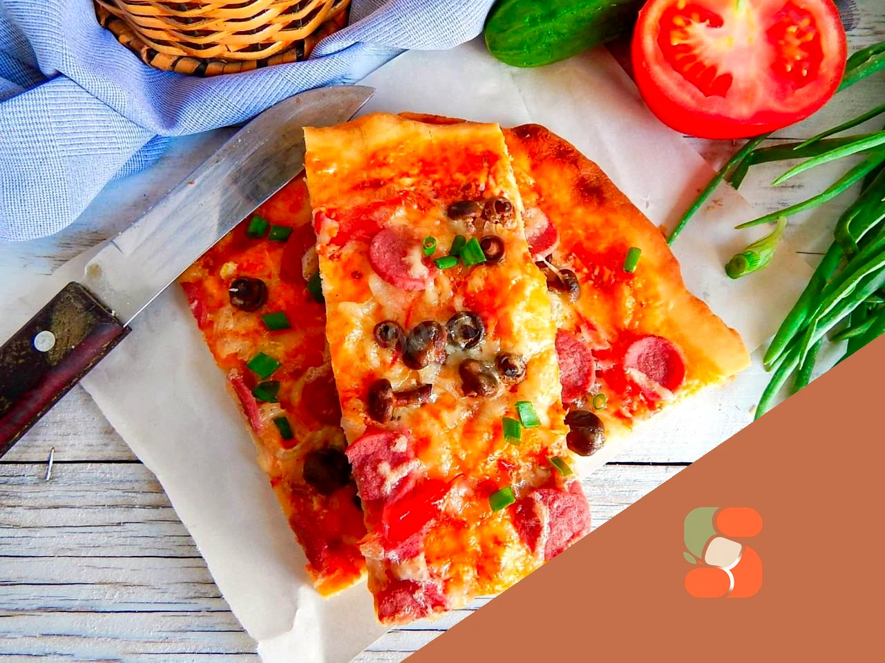 Швидка піца на кефірі в духовці