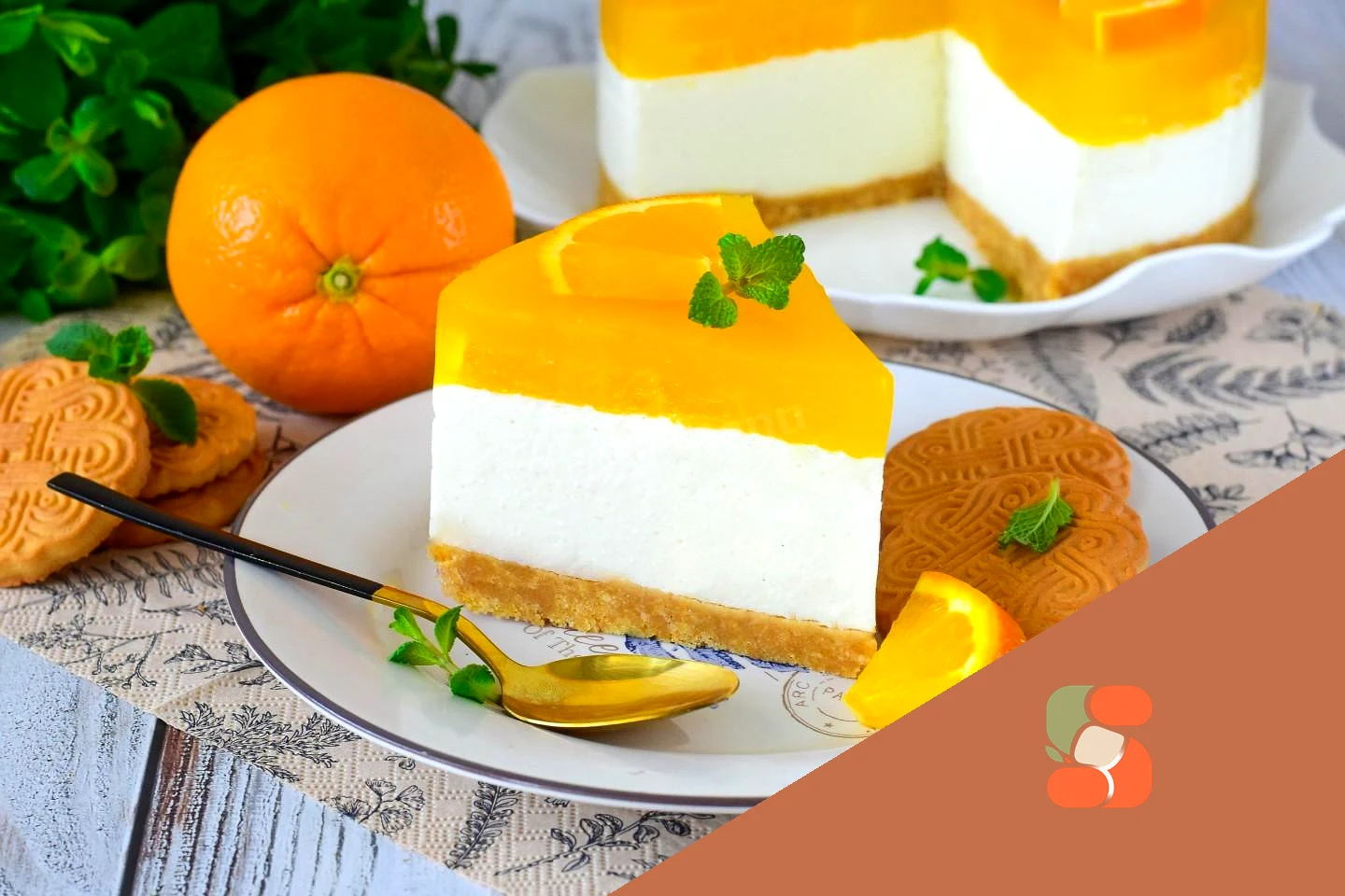 Чізкейк без випічки з печивом та желатином