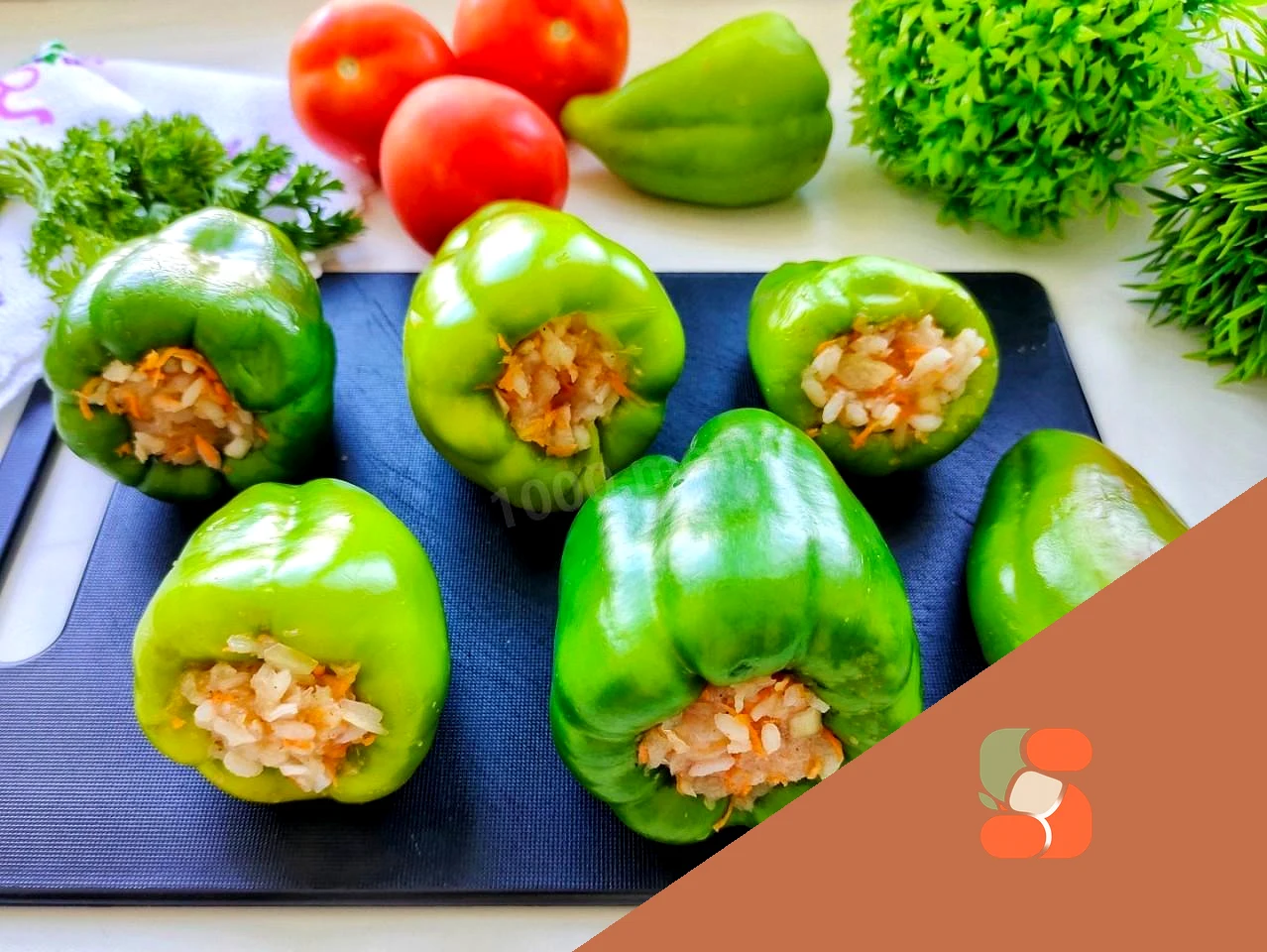 Фаршированные перцы с рисом на зиму
