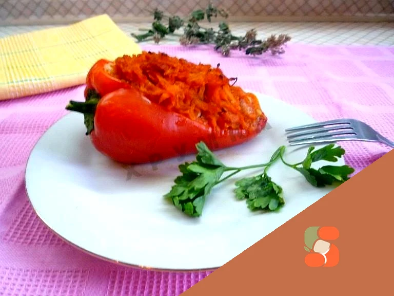 Фаршированный перец запеченный в духовке с мясом