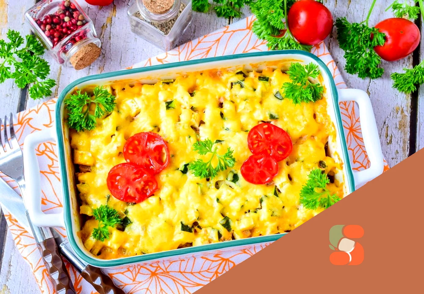 Кабачки с рисом и фаршем в духовке