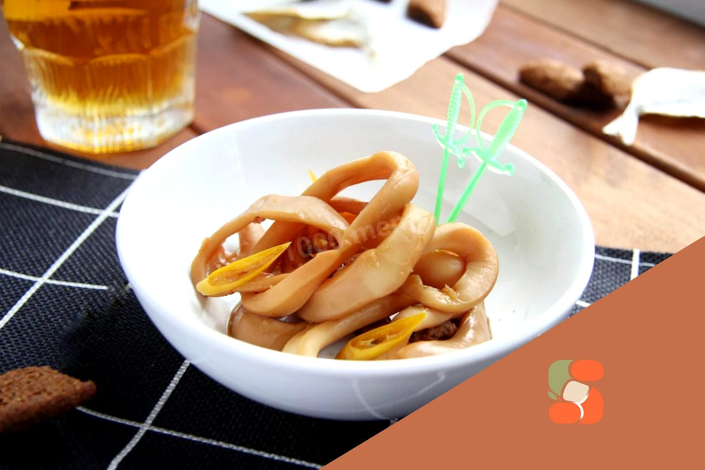 Кальмари в соєвому соусі до пива