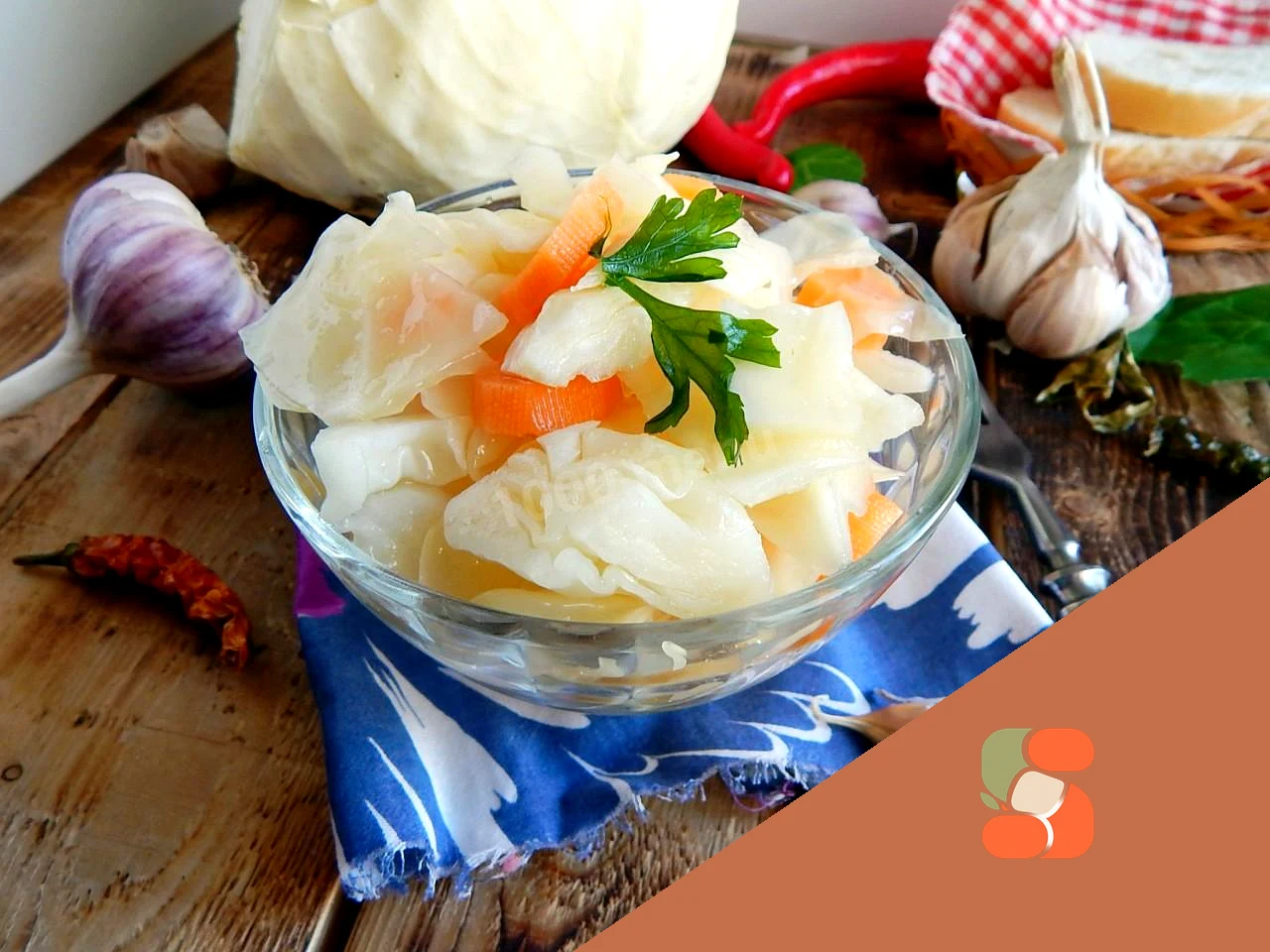 Капуста маринованная кусочками быстрого приготовления