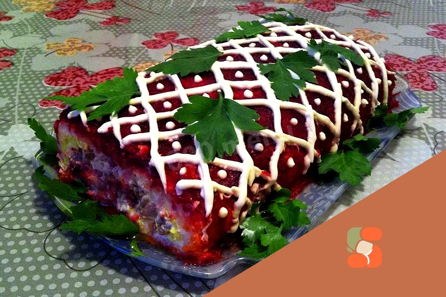 Классическая сельдь под шубой рулетом