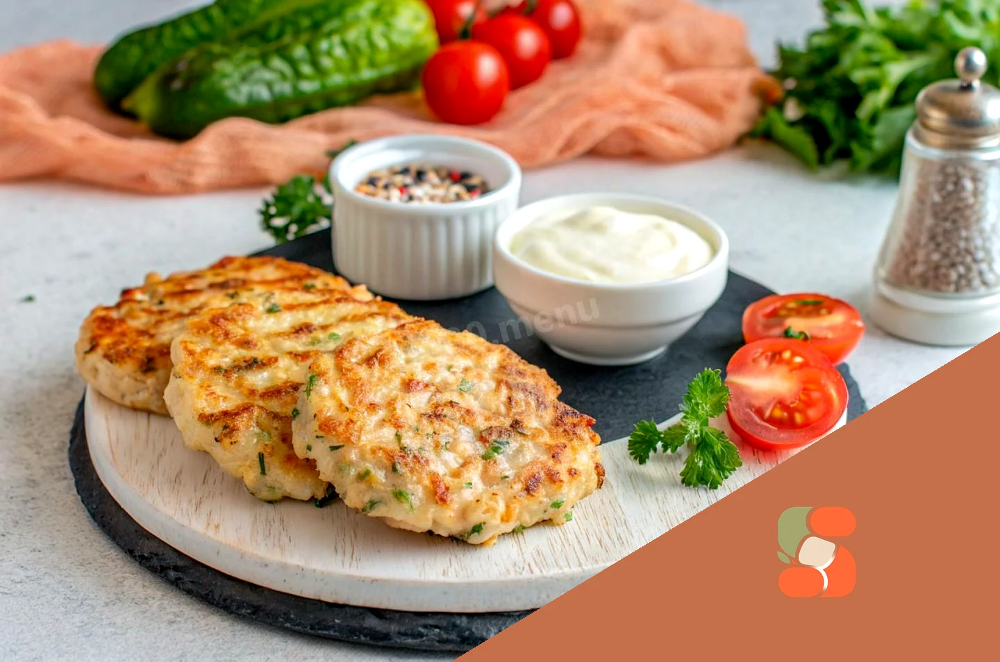 Курячі котлети з крохмалем рубані