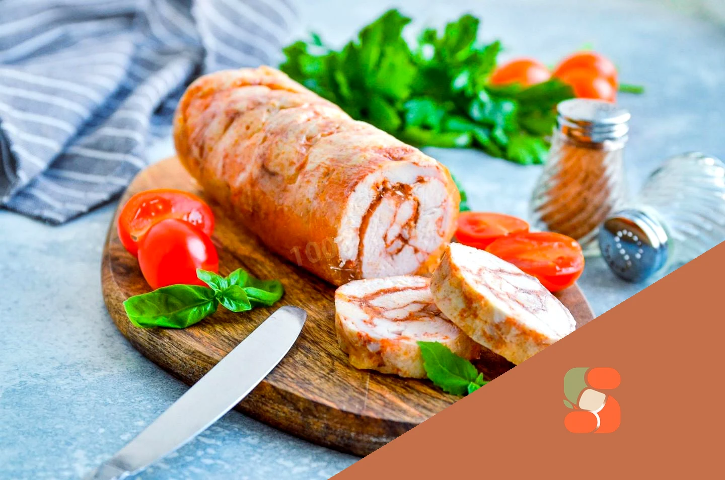 Курячий рулет із желатином