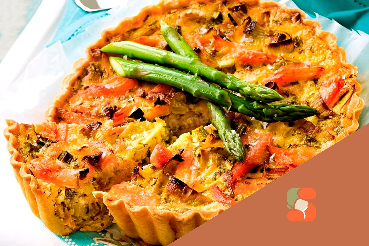 Кіш лорен з сьомгойіз пісочного тіста