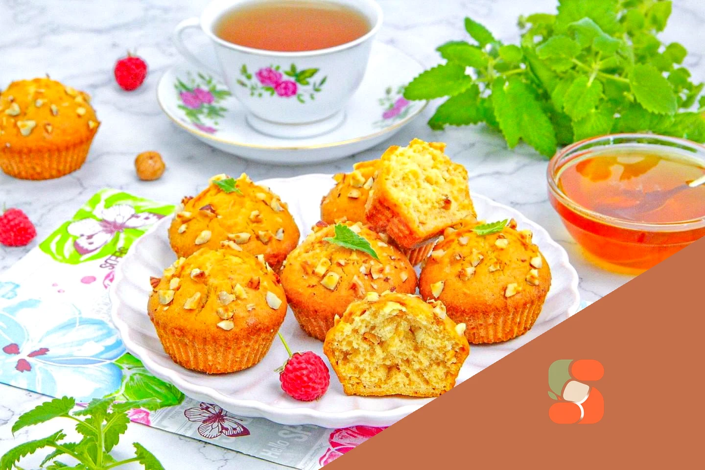 Медові кекси в духовці з горіхами