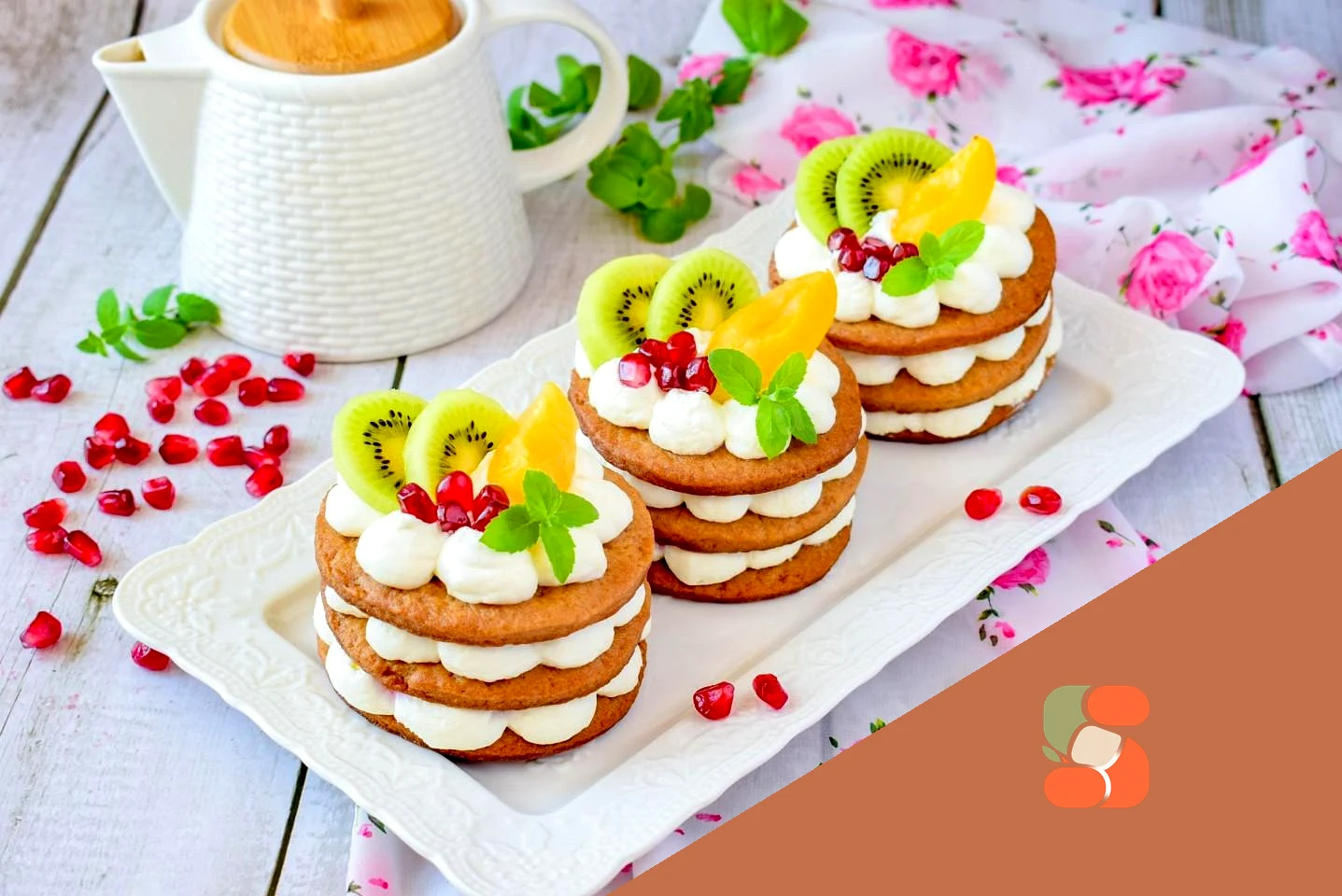 Медові тістечка з кремом