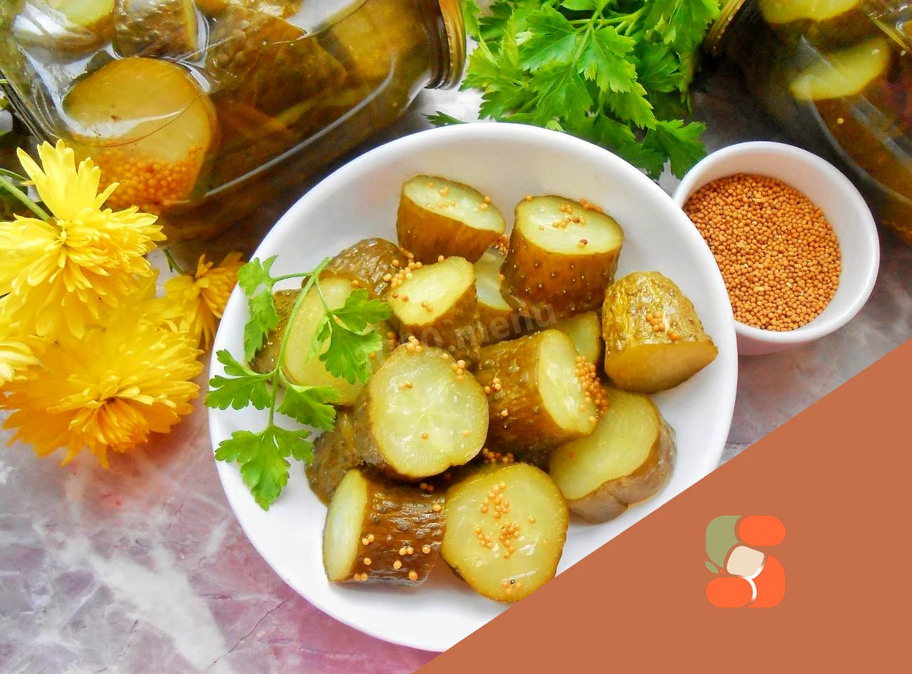 Огірки по-фінськи на зиму з гірчицею