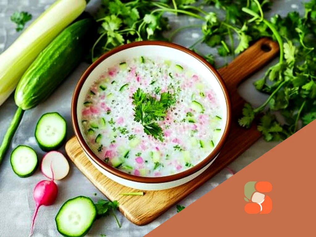 Окрошка натерта на тертці