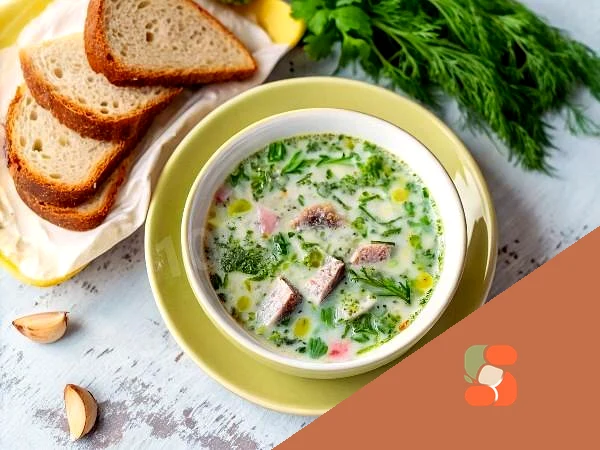 Окрошка з оселедцем на квасі