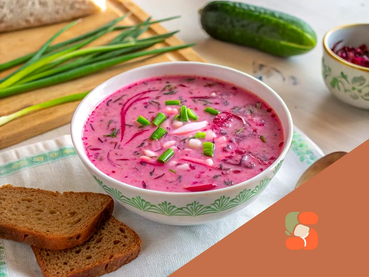 Окрошка з буряком на кефірі