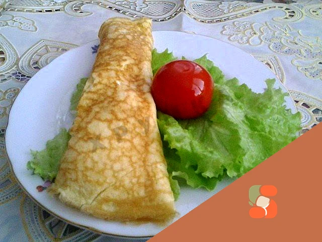Омлет фаршированный с помидорами и перцем