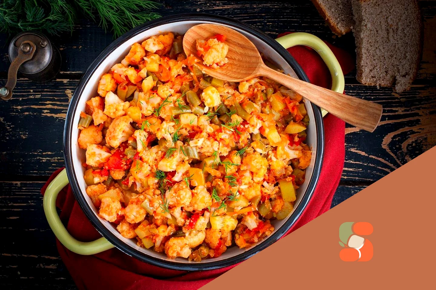 Овочеве рагу з цвітною капустою та кабачками