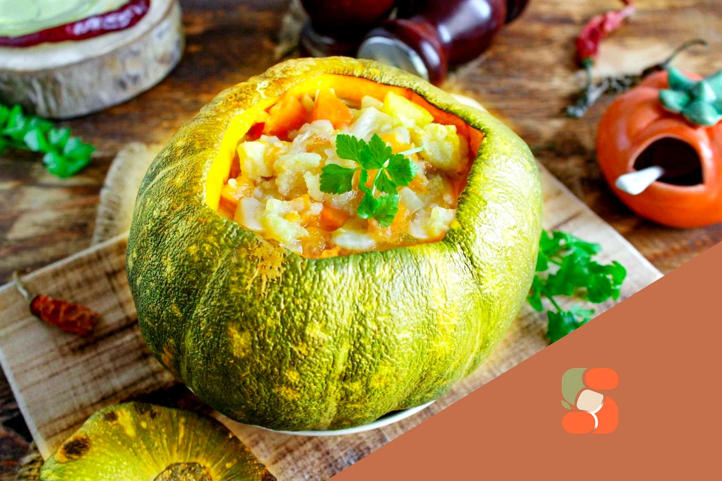 Овощи в тыкве запеченные в духовке
