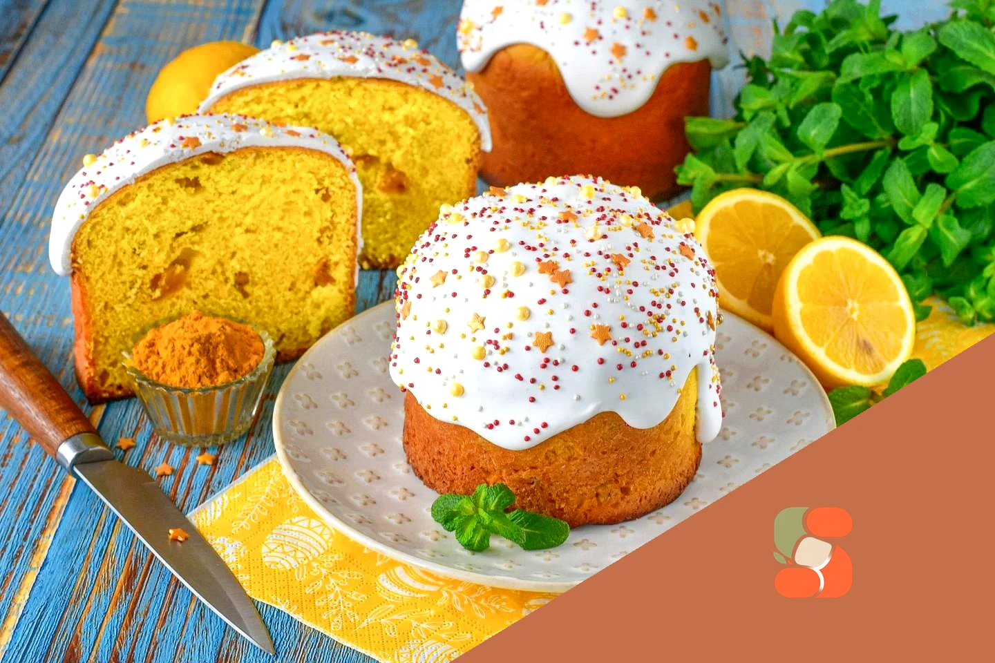 Паска лимоном з цедрою лимона