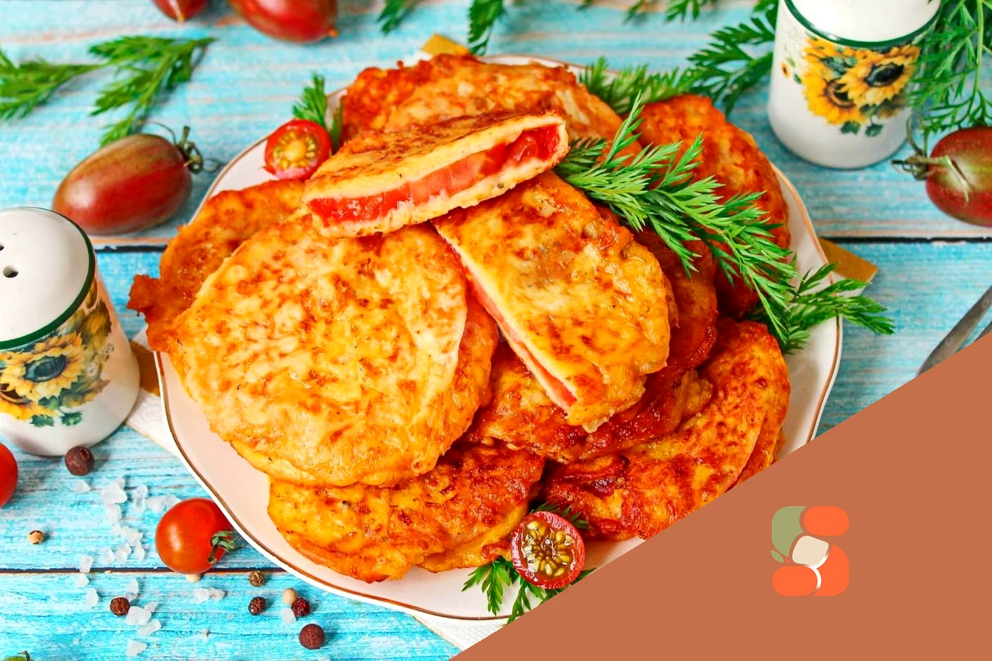 Помідори у клярі з сиром