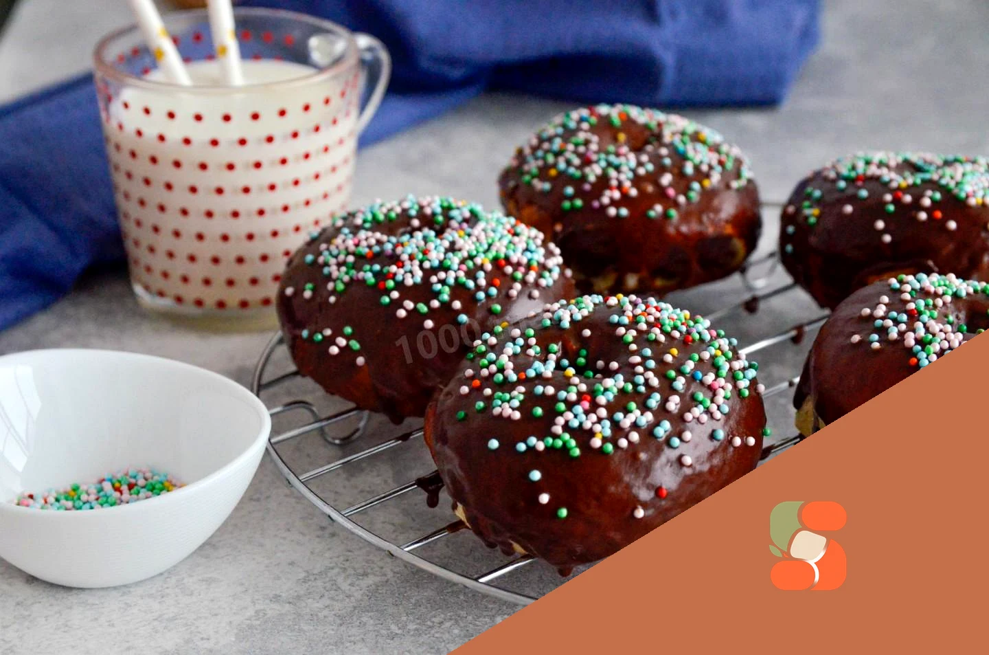 Пончики з шоколадною глазур'ю в духовці