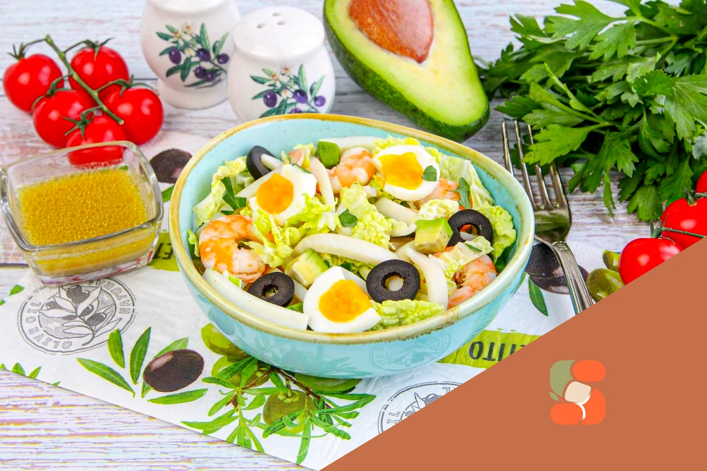 ПП салат з кальмаром