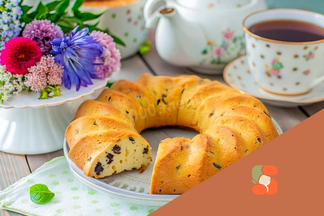 Простий кекс з родзинками в духовці