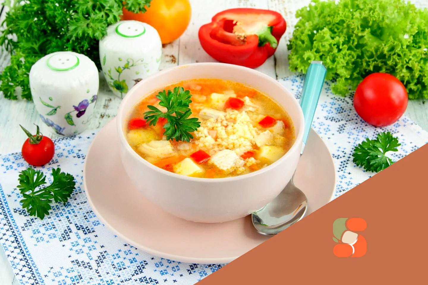 Пшоняний суп з куркою