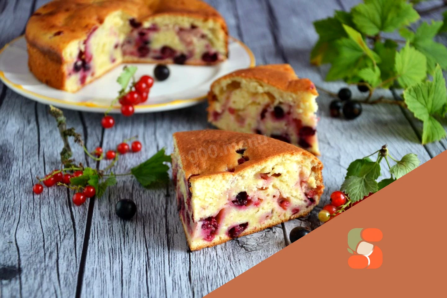 Пиріг на кефірі з ягодами