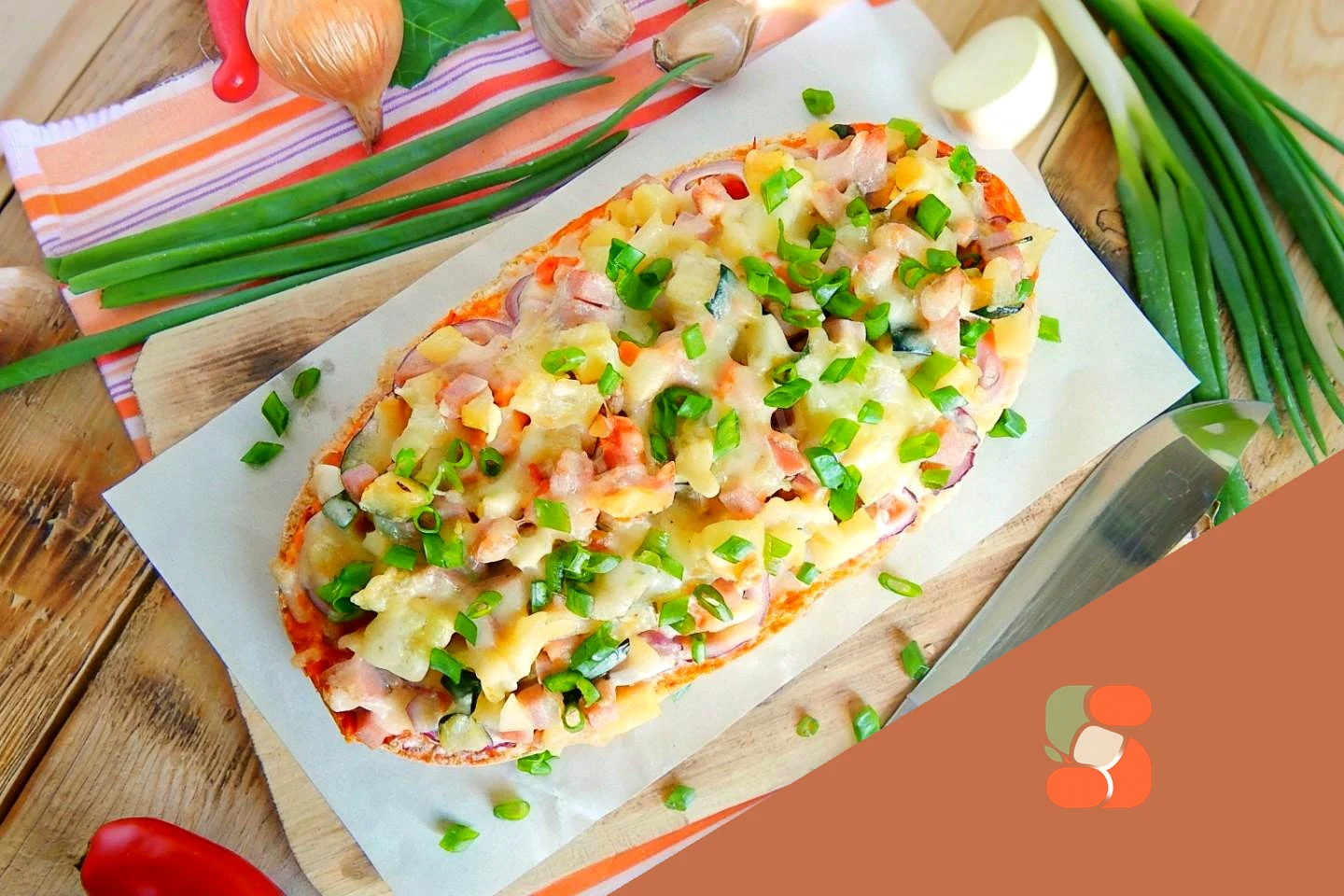 Піца на хлібі в духовці