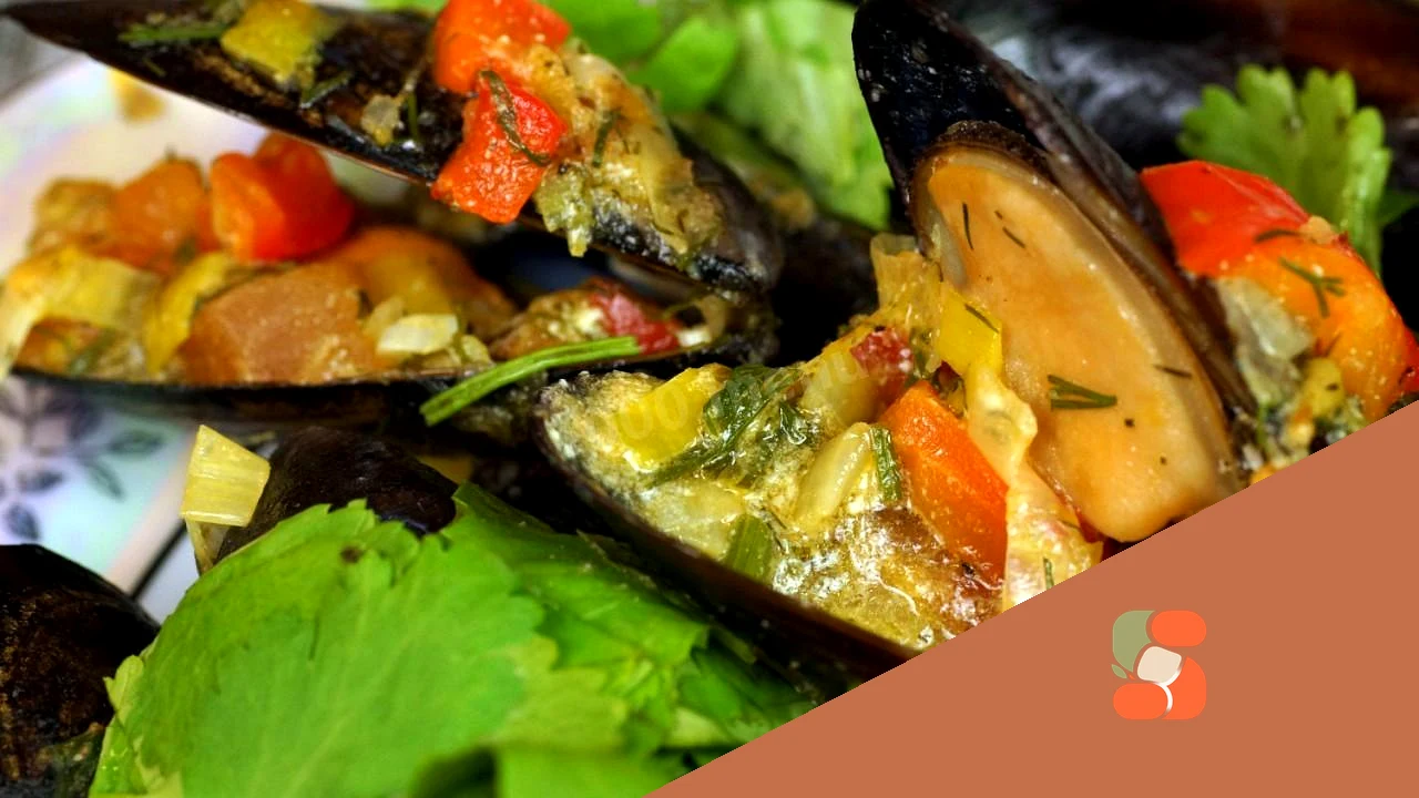 Черепашки мідії у вершковому соусі