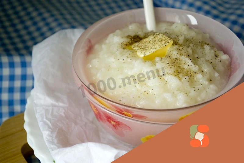 Рисова каша на воді з топленим маслом