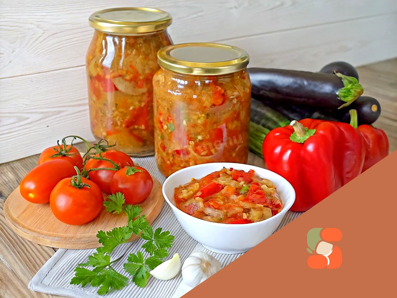 Салат на зиму из кабачков и баклажанов