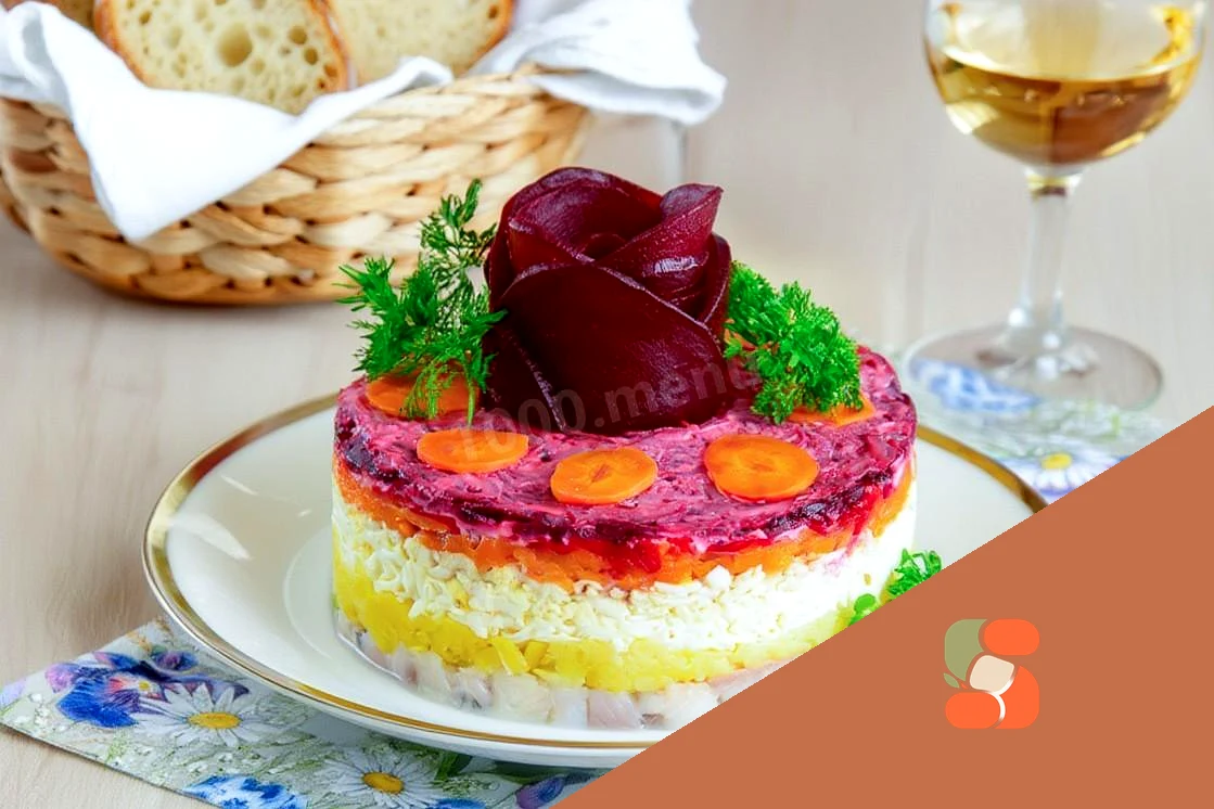 Селедка под шубой с сыром плавленным