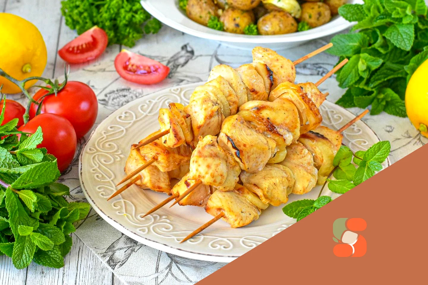 Шашлык из курицы в аэрогриле