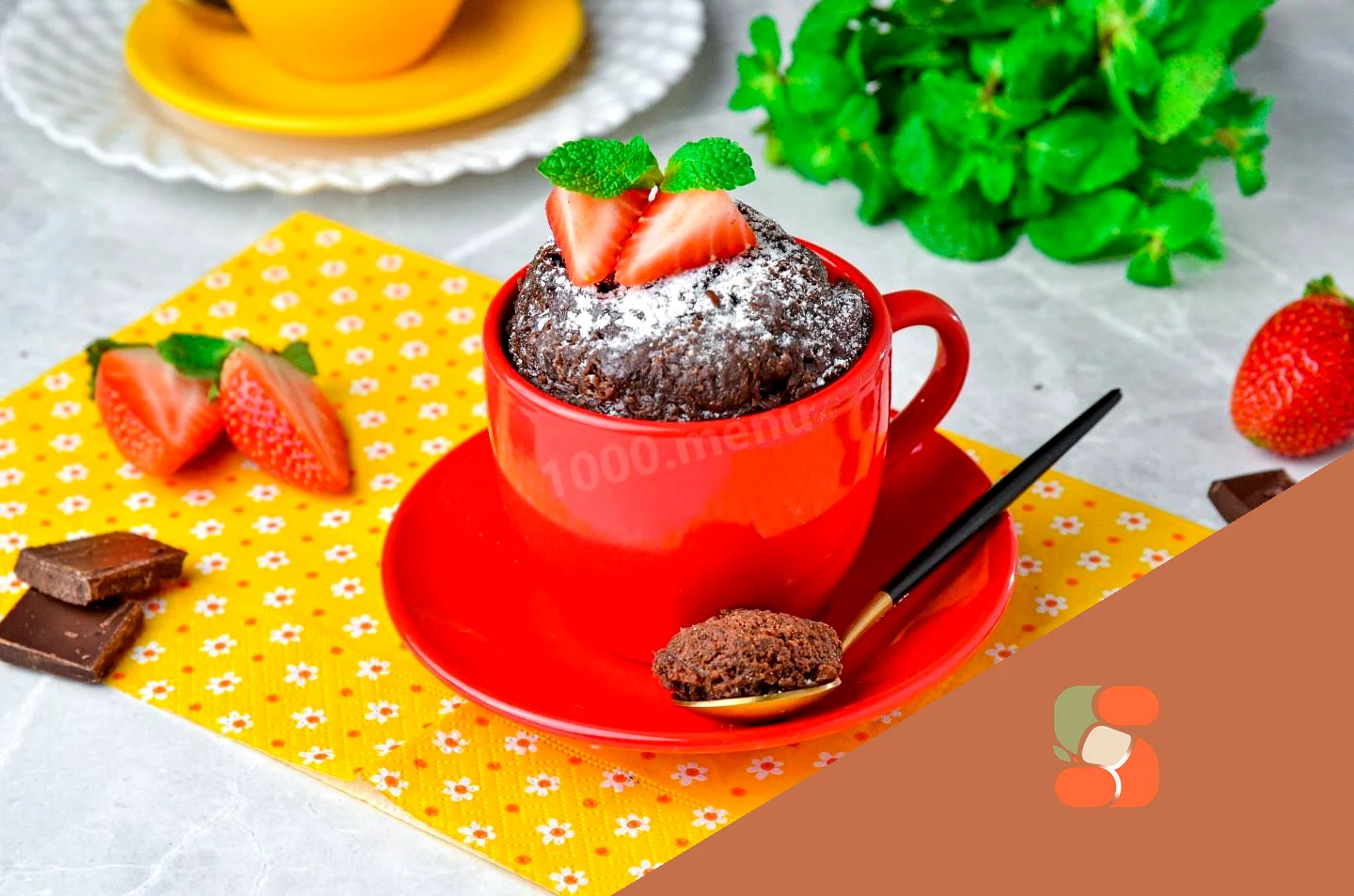 Шоколадний брауні в мікрохвильовій печі в кухлі за 5 хвилин