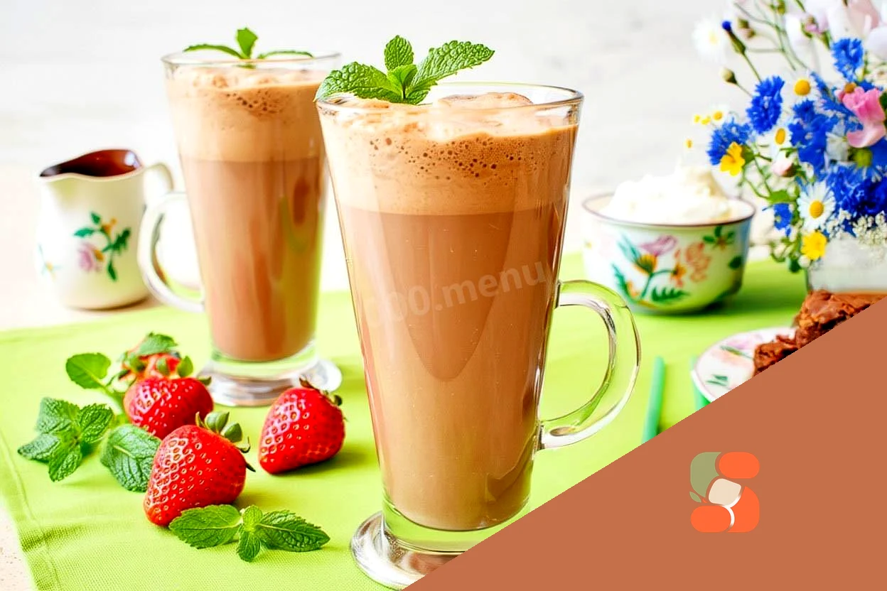 Шоколадний молочний коктейль у блендері