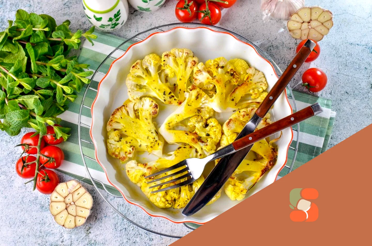 Стейк із цвітної капусти у духовці