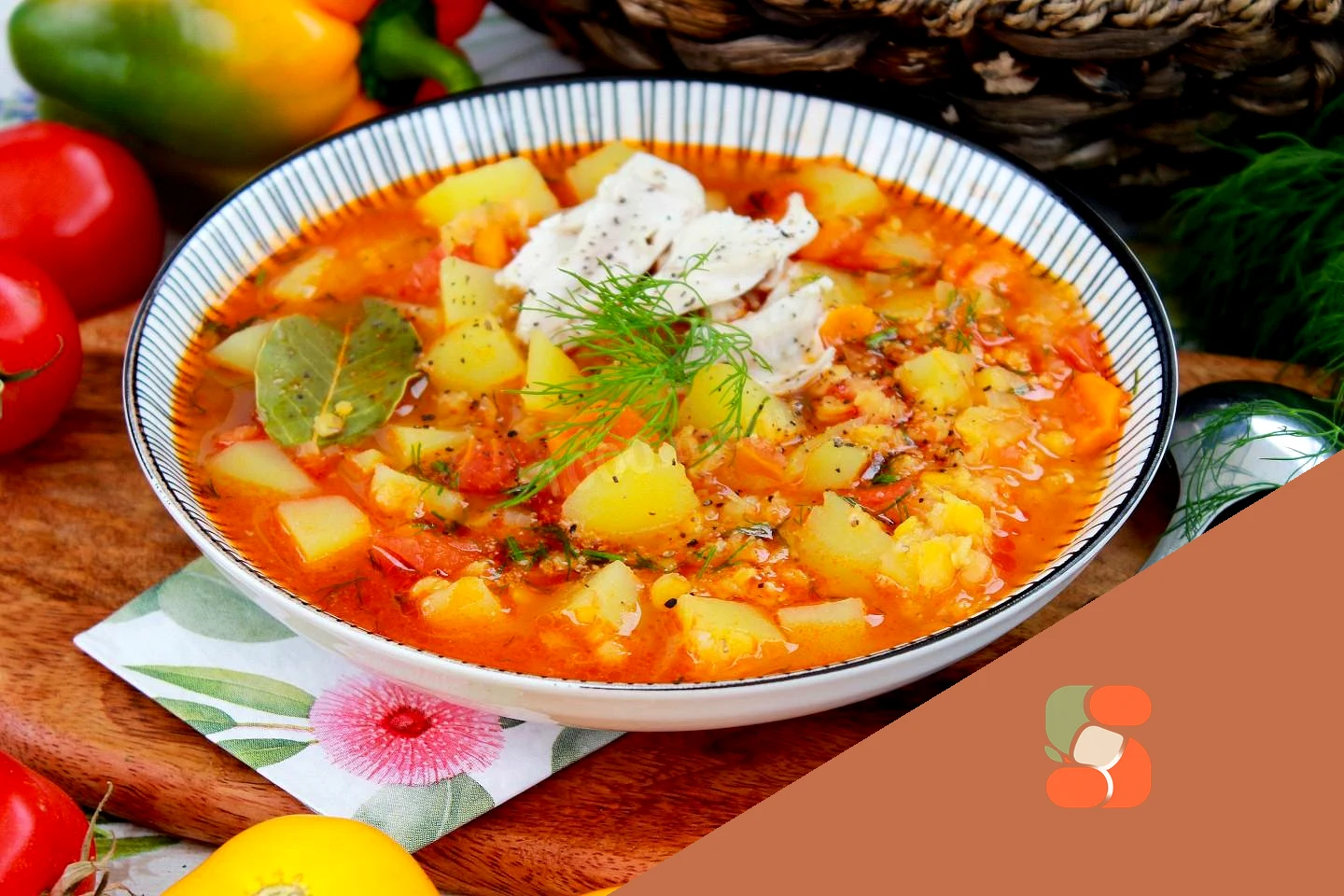 Суп із сочевиці з куркою