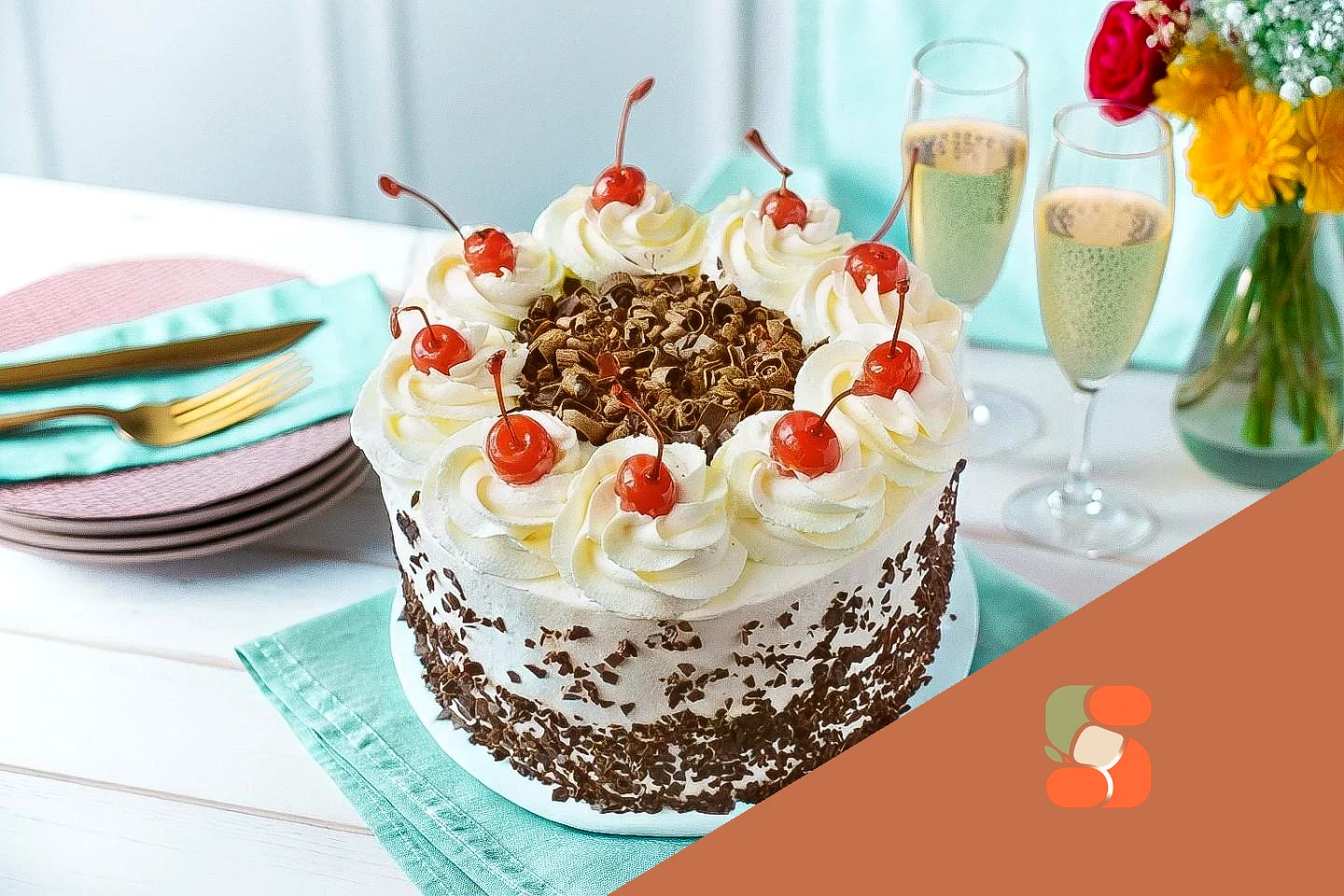 Торт Чорний ліс класичний з вишнею Шварцвальд