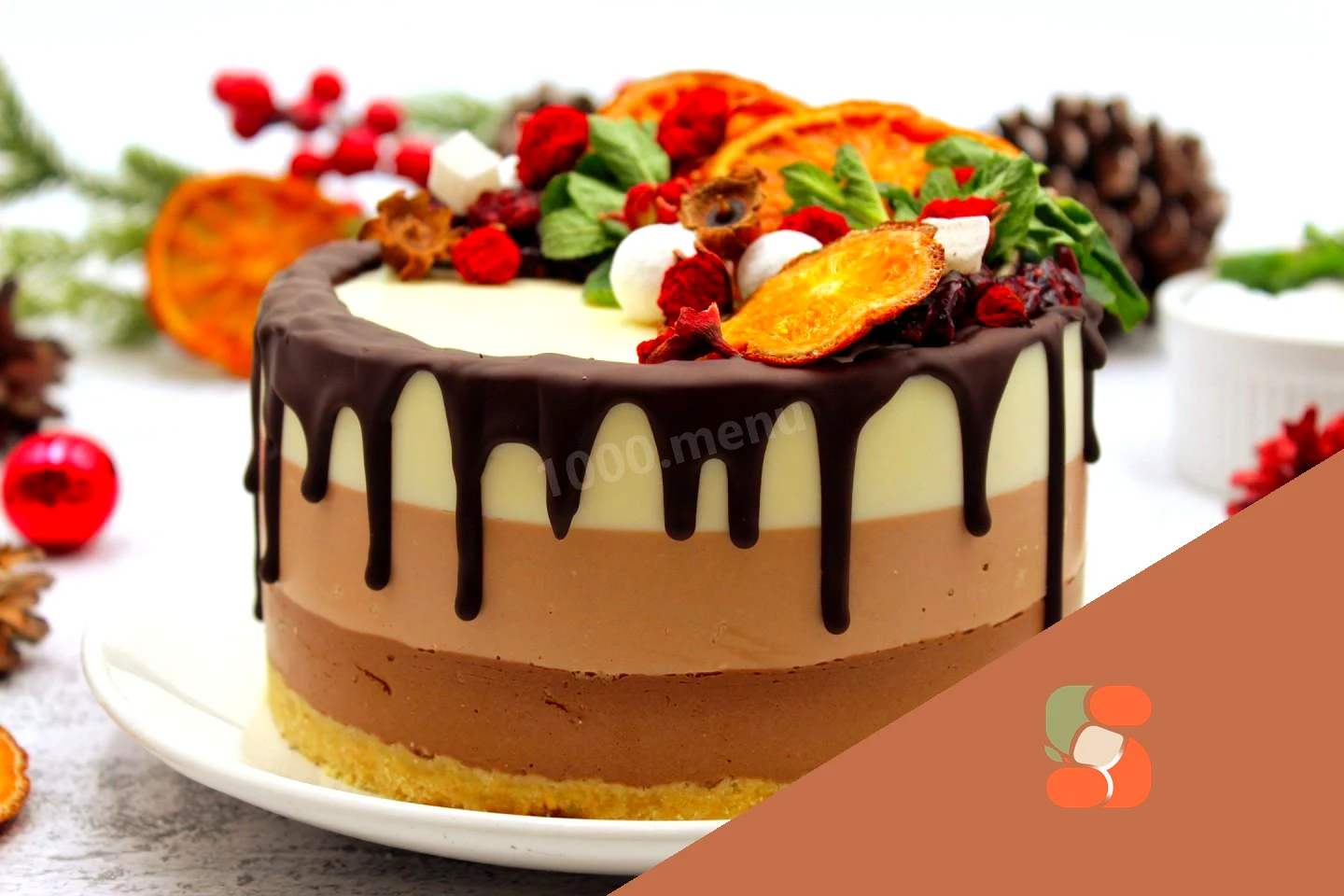 Торт Чізкейк три шоколади без випічки