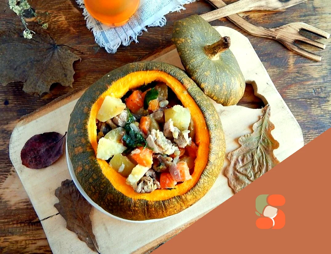 Тыква фаршированная с мясом запеченная в духовке