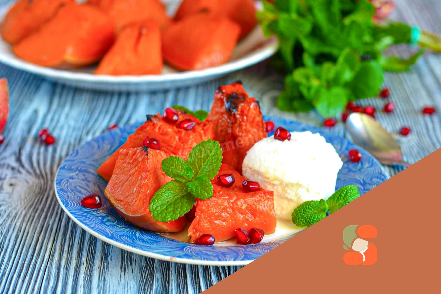 Тыква кусочками с сахаром в духовке