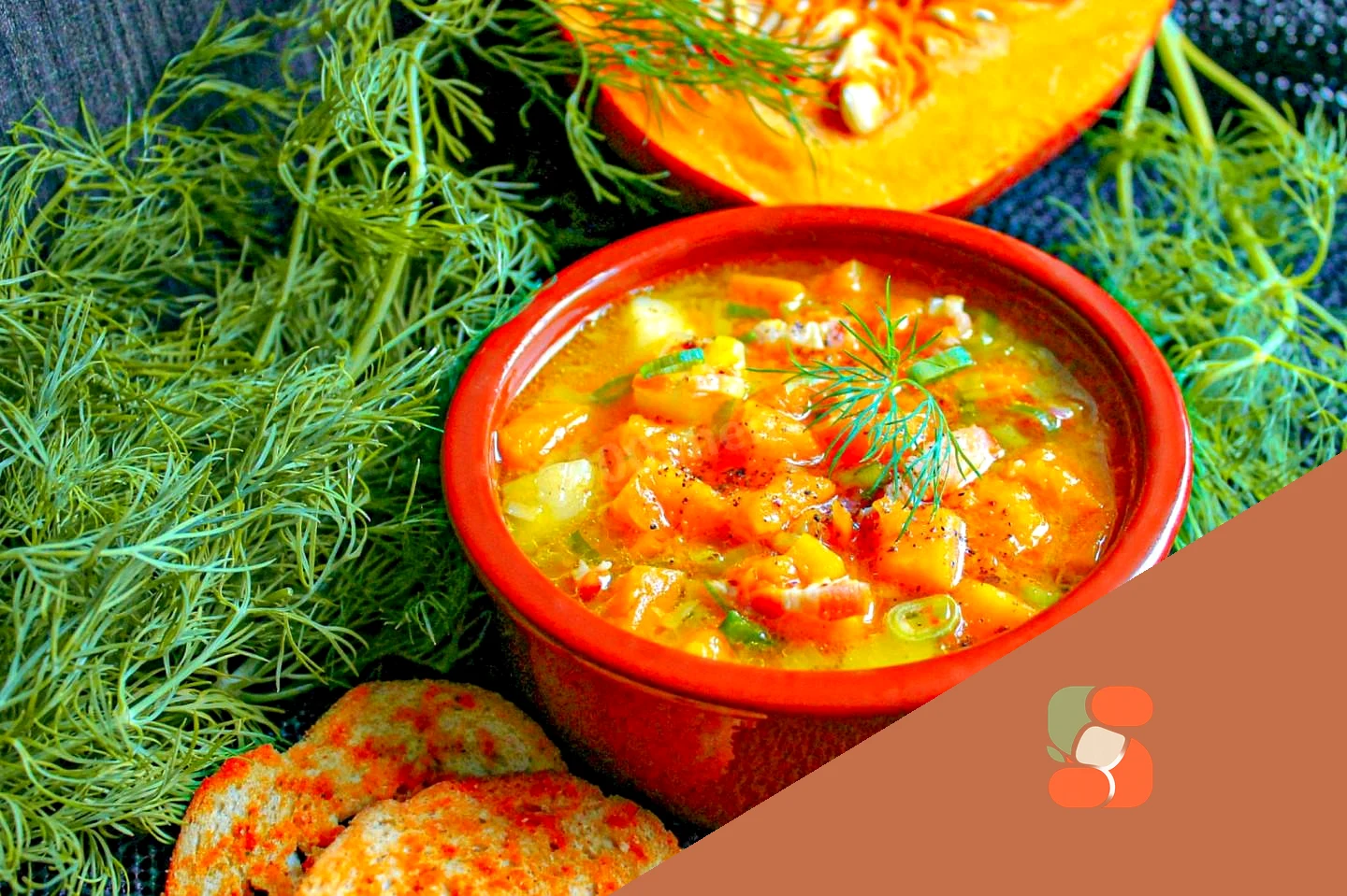 Гарбузовий суп з беконом