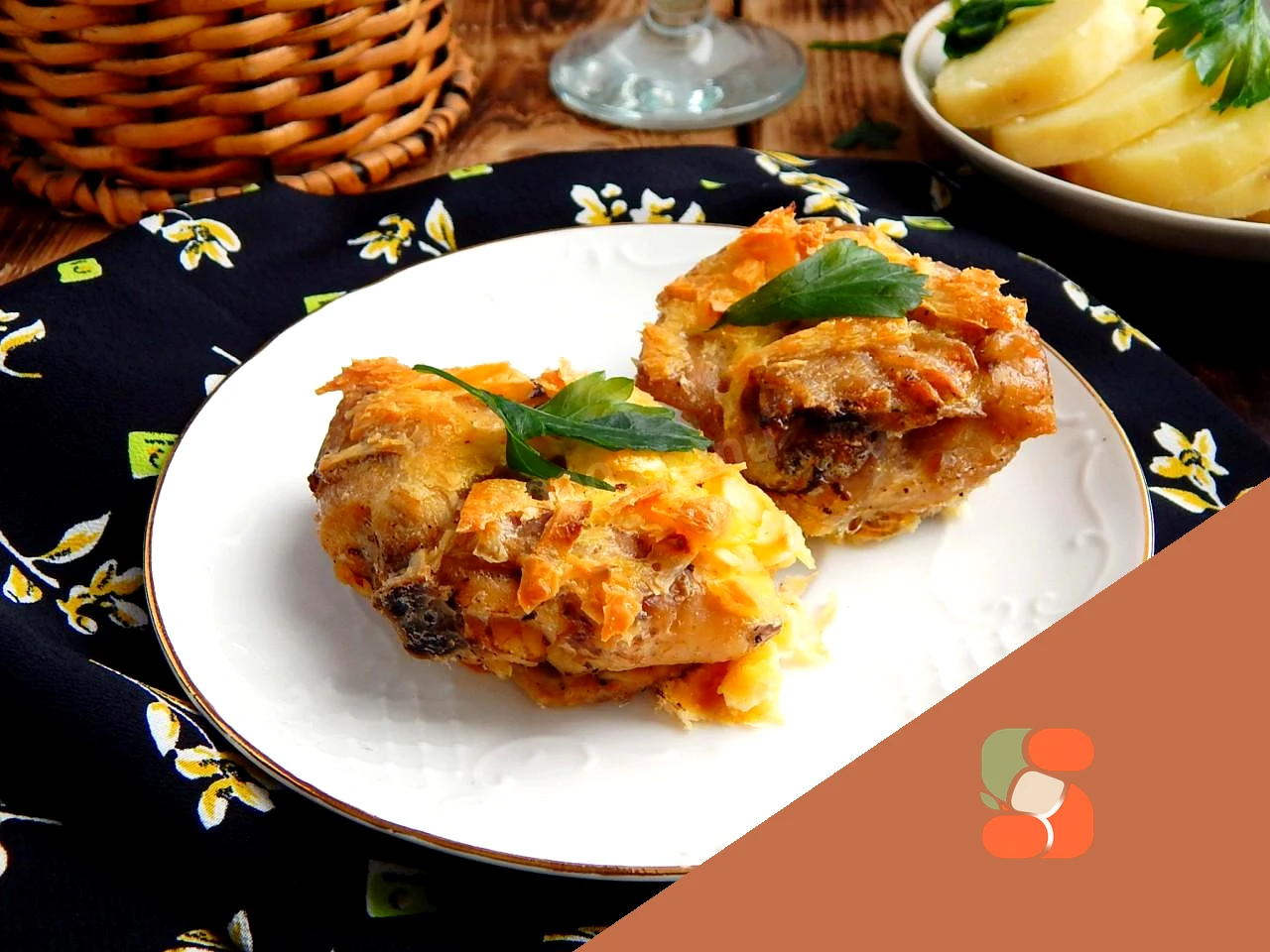 Вкусная курица в кляре с сыром на сковороде
