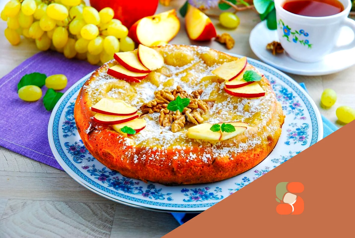 Яблочный пирог в мультиварке