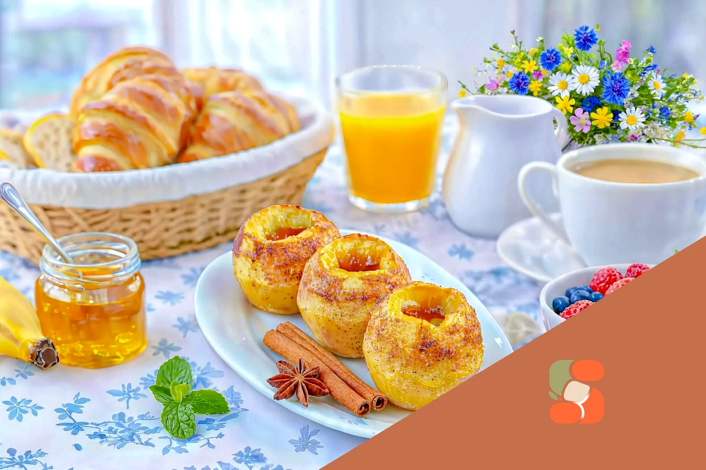 Запеченные яблоки с медом и корицей в духовке