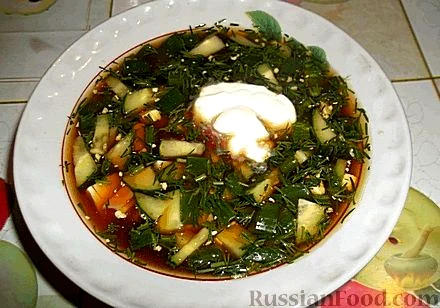 Окрошка на квасі - просто і швидко