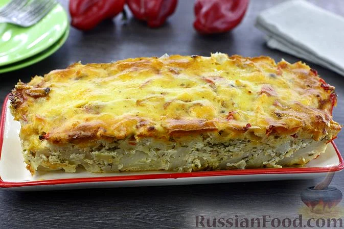 Клафуті з цвітною капустою, курячою грудкою та солодким перцем